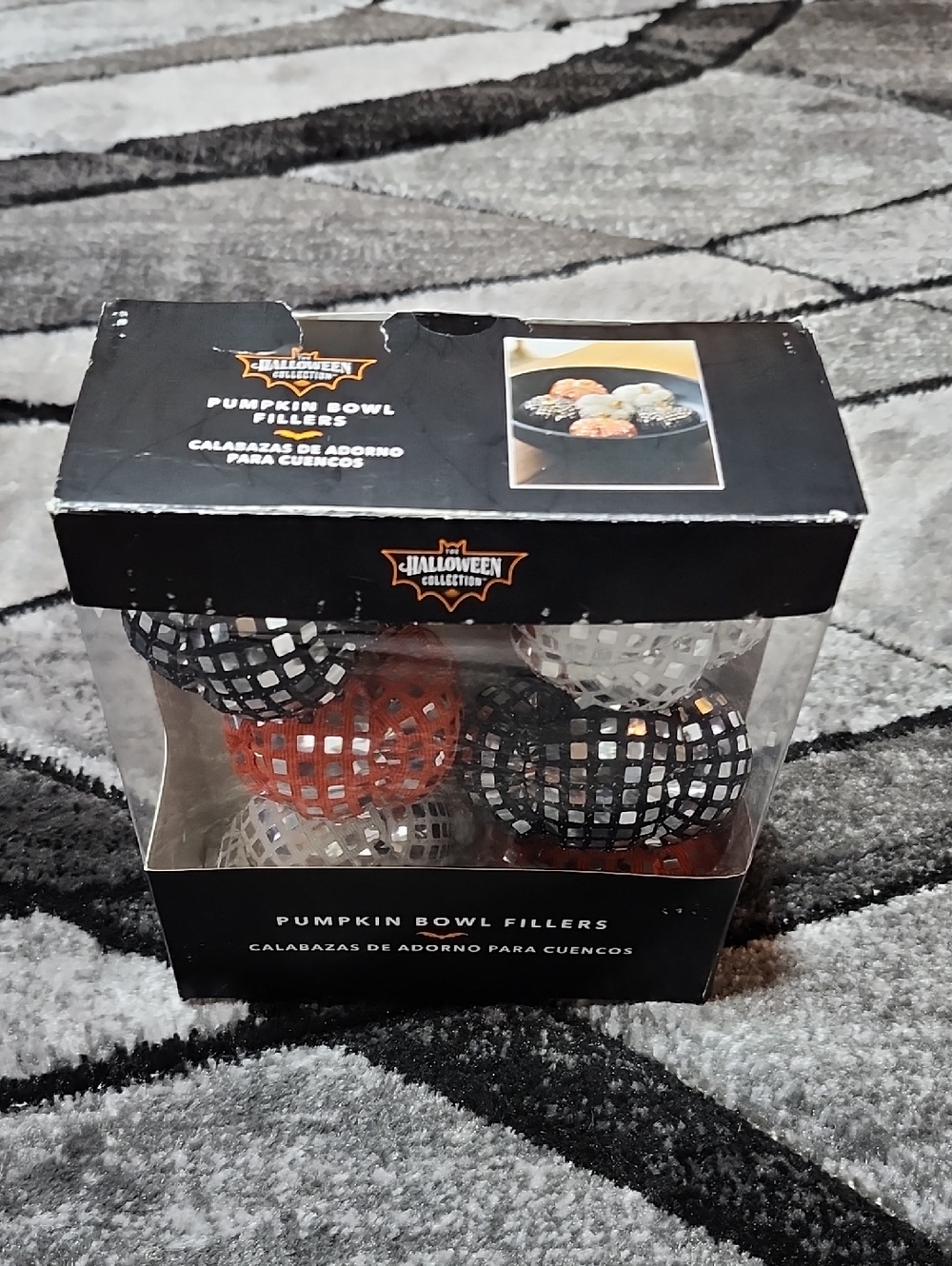 HALLOWEEN COLLECTION DISCO-THEMED PUMPKIN BOWL FILLERS 6-PIECES